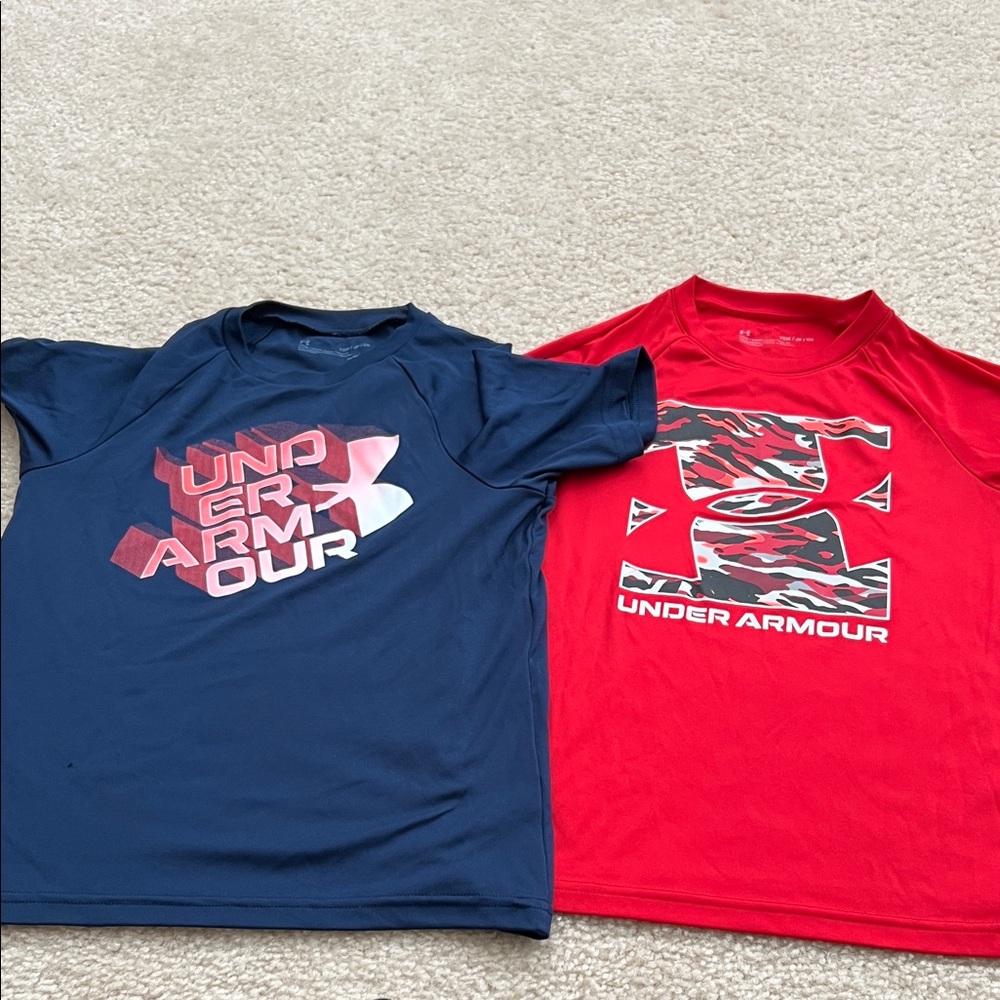 Under Armour Kids' Blue and Red Graphic Tees Bundle